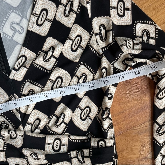 DVF Diane Von Furstenberg Timmy Midi Dress Chain Geometric Print - Picture 11 of 14